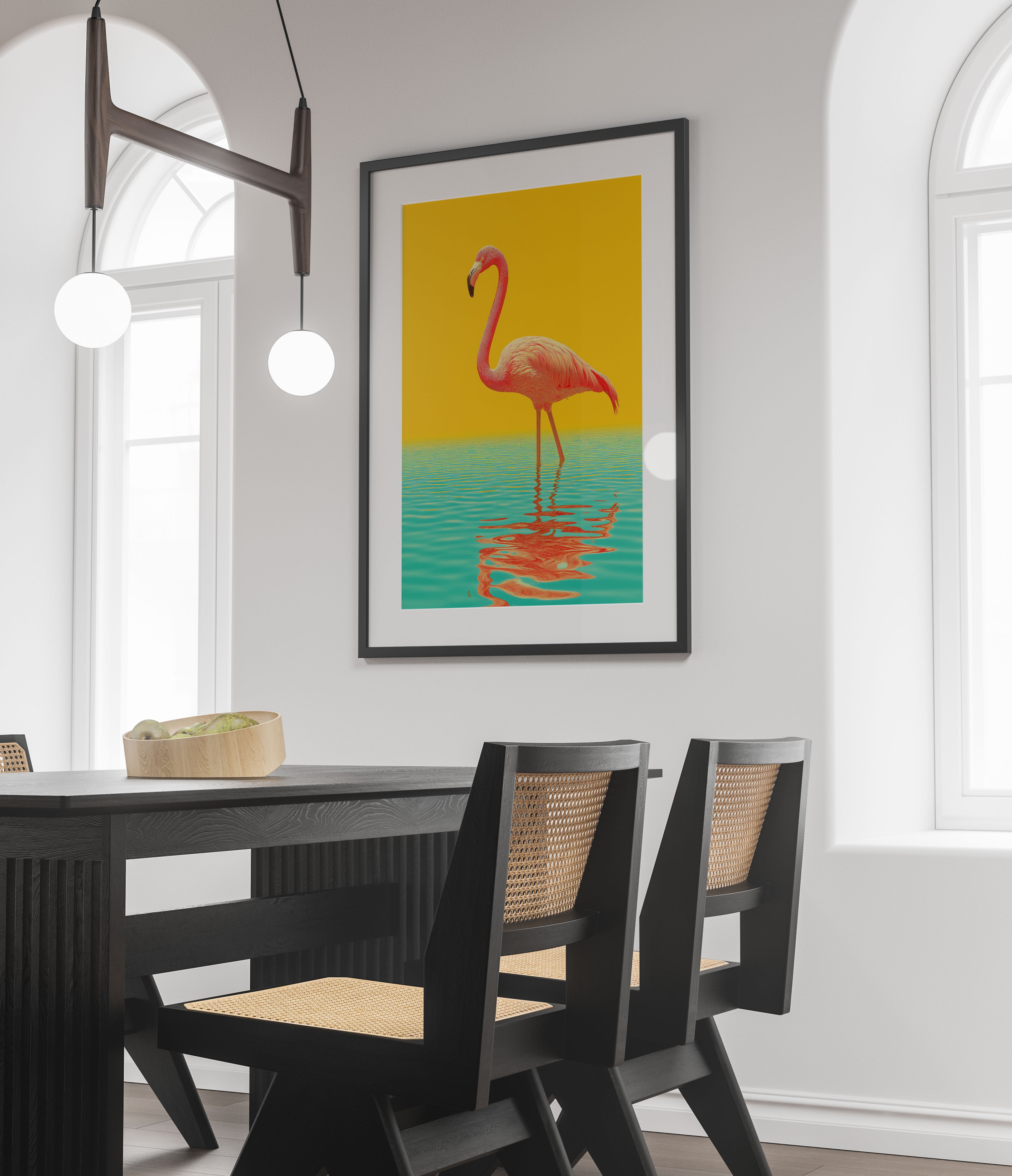 Pink Flamingo Art Print - Modern Pop Art Wall Decor