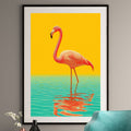 Pink Flamingo Art Print - Modern Pop Art Wall Decor
