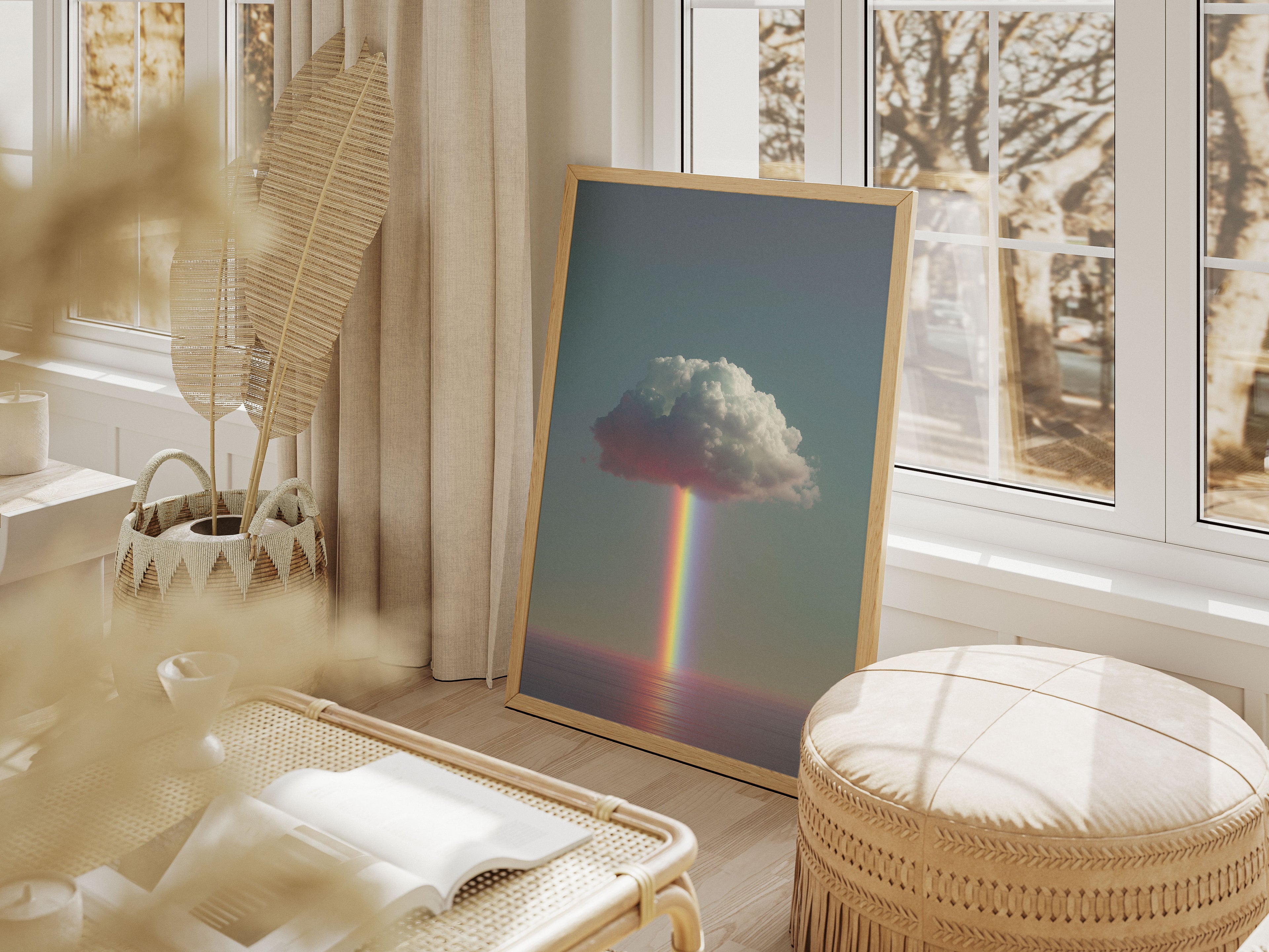 Rainbow Cloud Art Print - Surreal Sky Wall Art