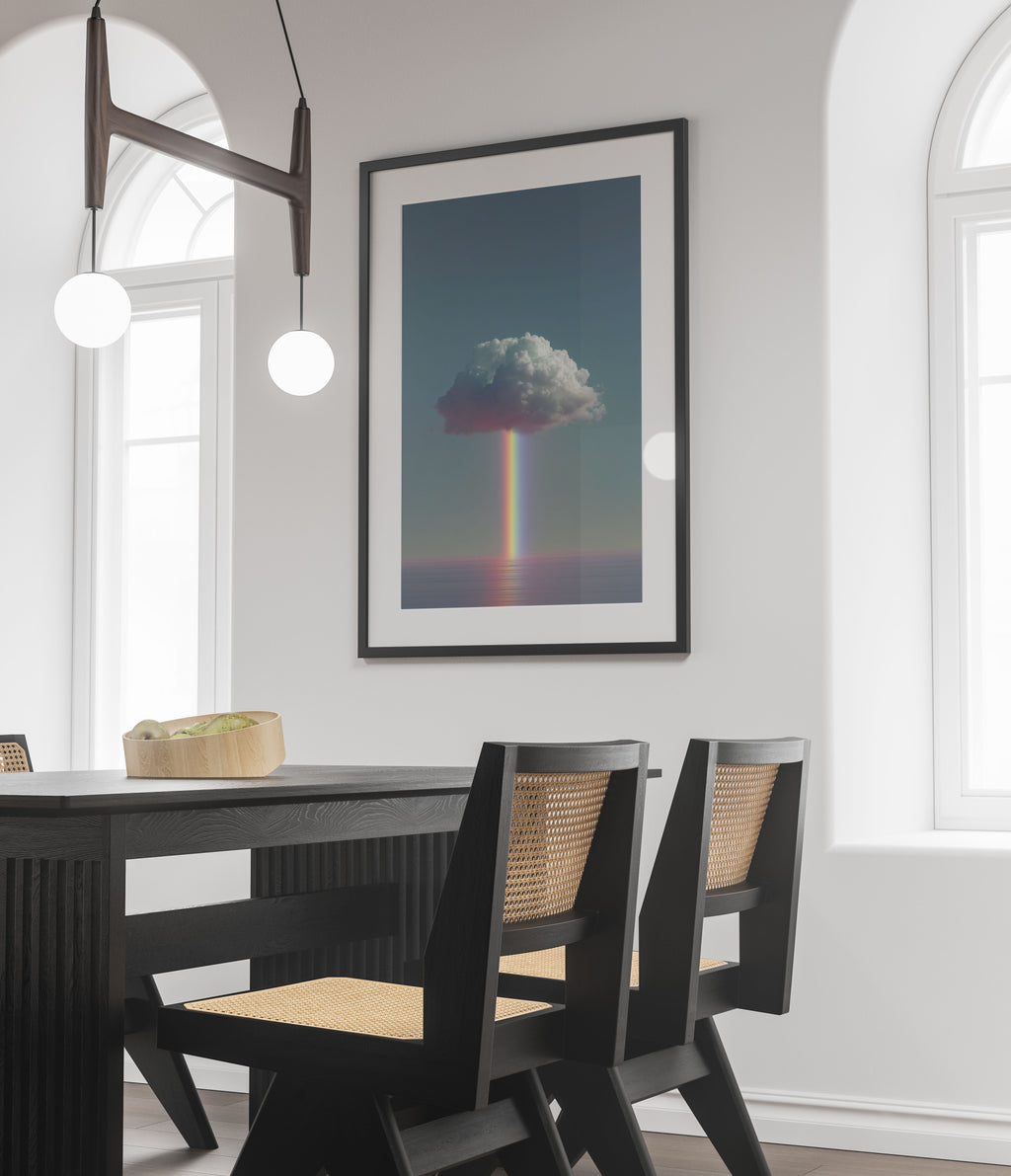 Rainbow Cloud Art Print - Surreal Sky Wall Art