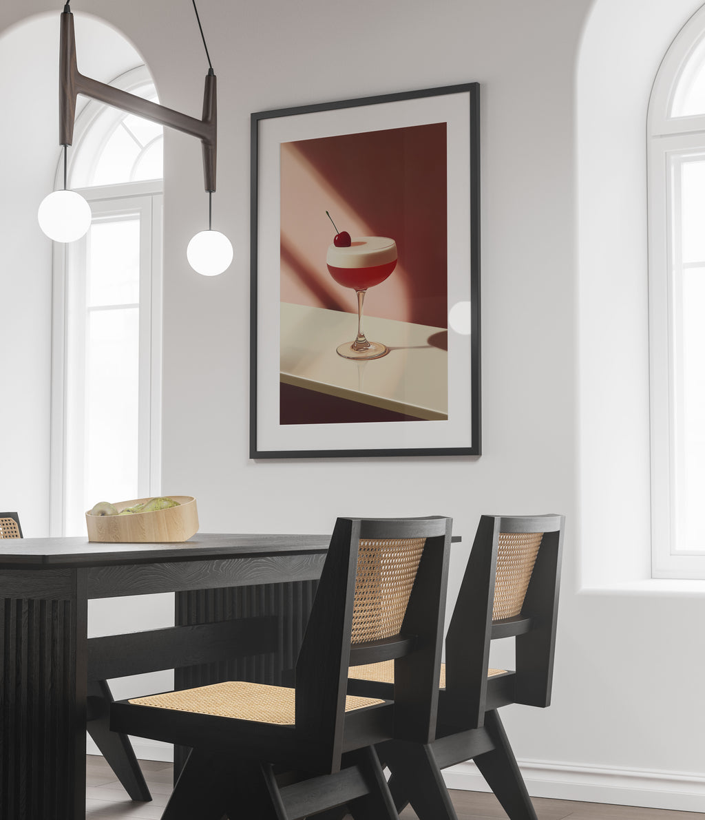 Clover Club Cocktail Art Print - Bar Art