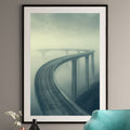Ethereal Highway Art Print | Foggy Bridge | Modern Wall Art