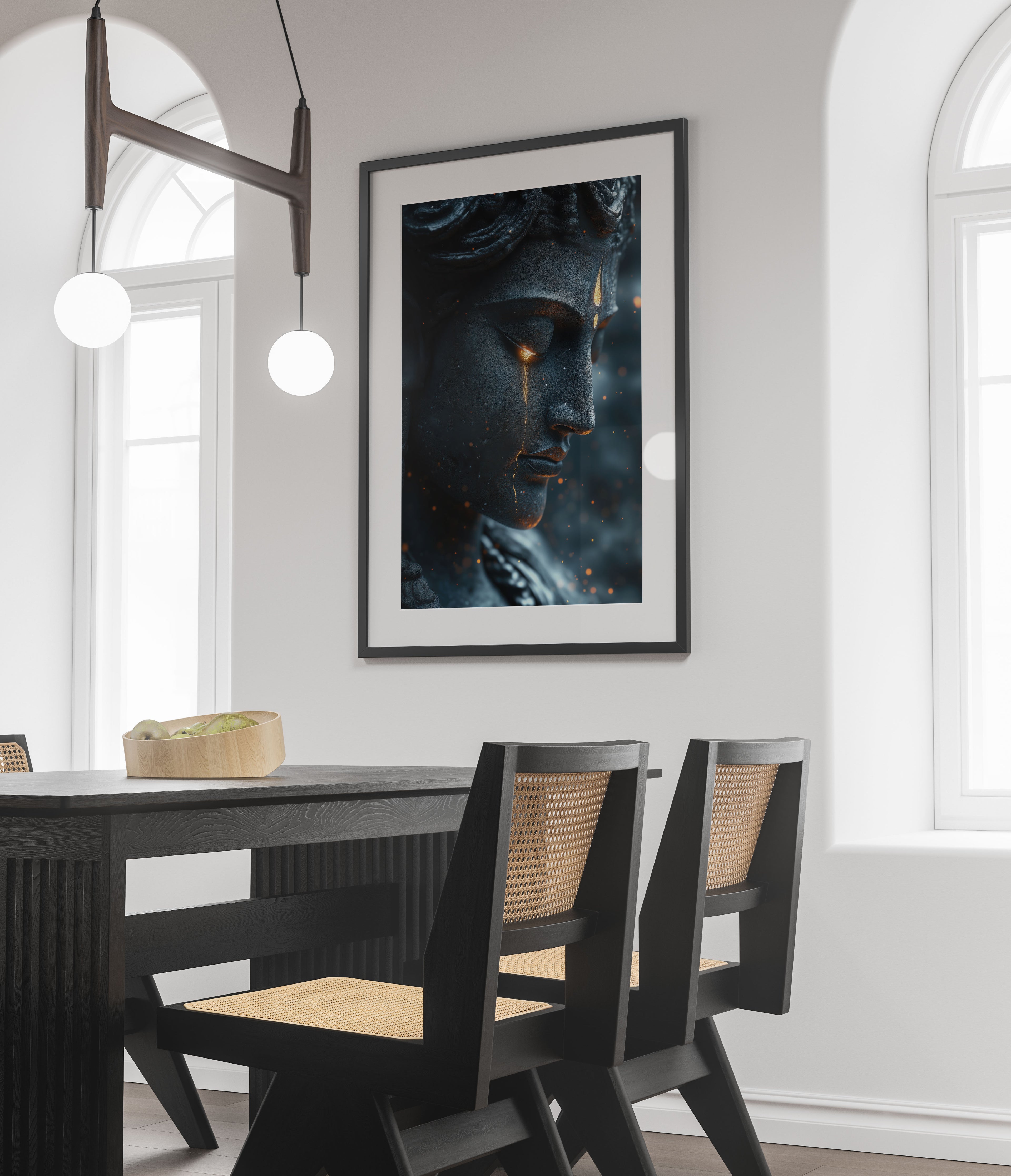 Shiva Art Print - Golden Tear Sculpture Wall Art