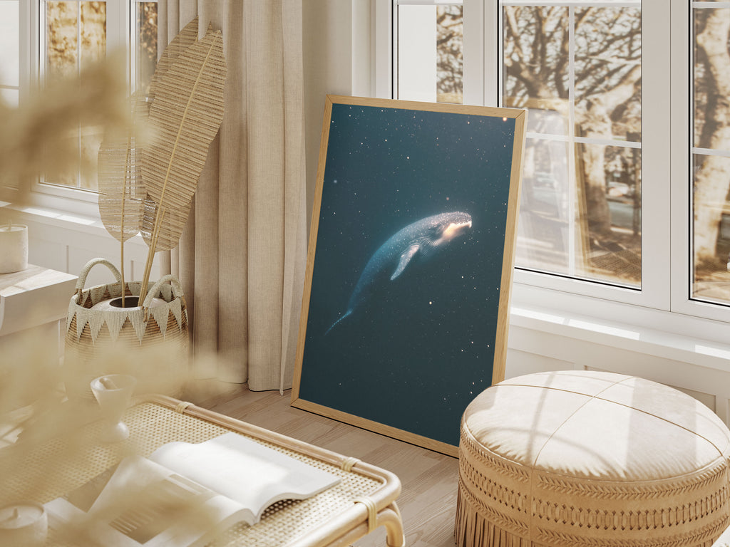 Whale Art Print - Celestial Cosmos Wall Decor