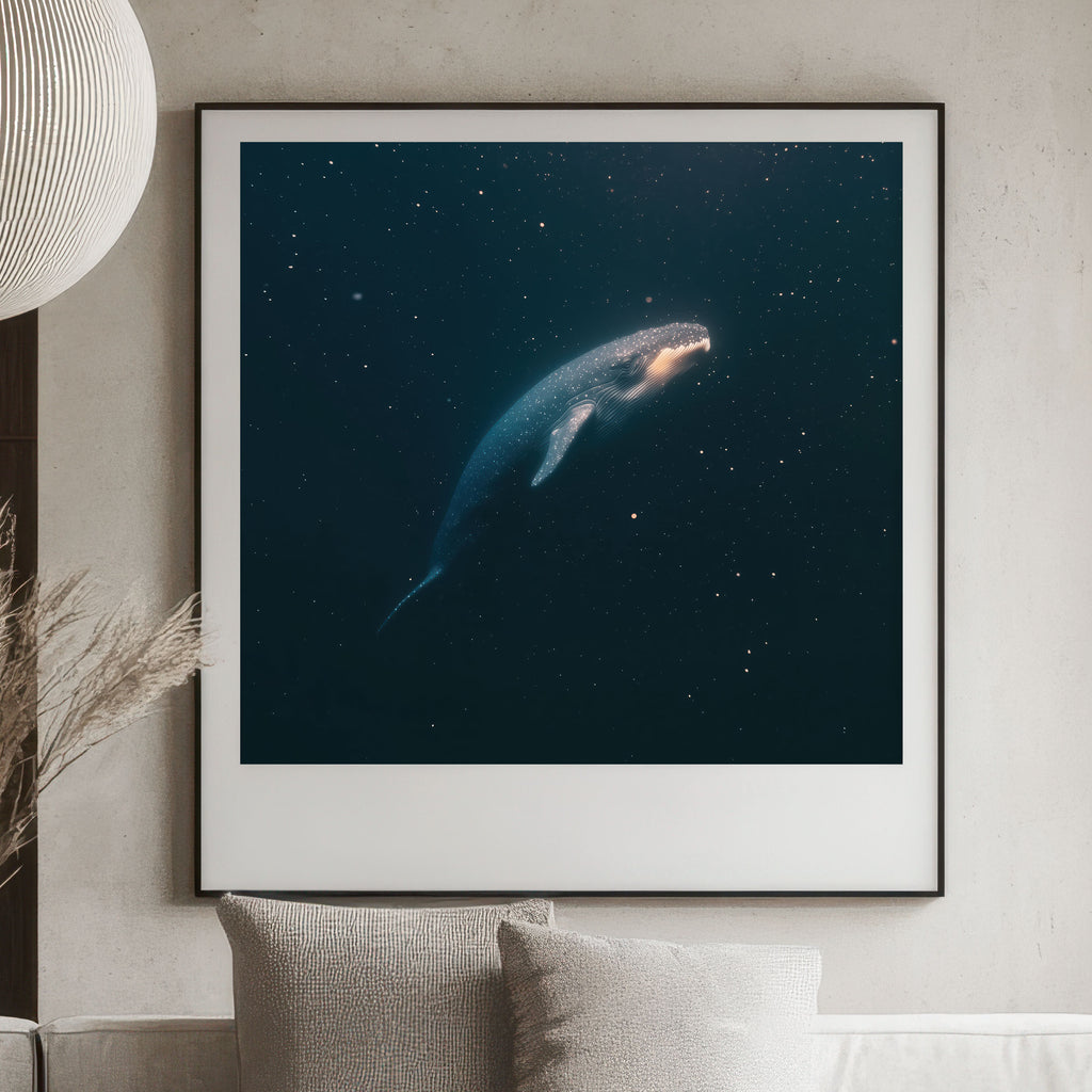 Whale Art Print - Celestial Cosmos Wall Decor