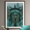 Statue of Liberty Art Print - Somber Lady Liberty