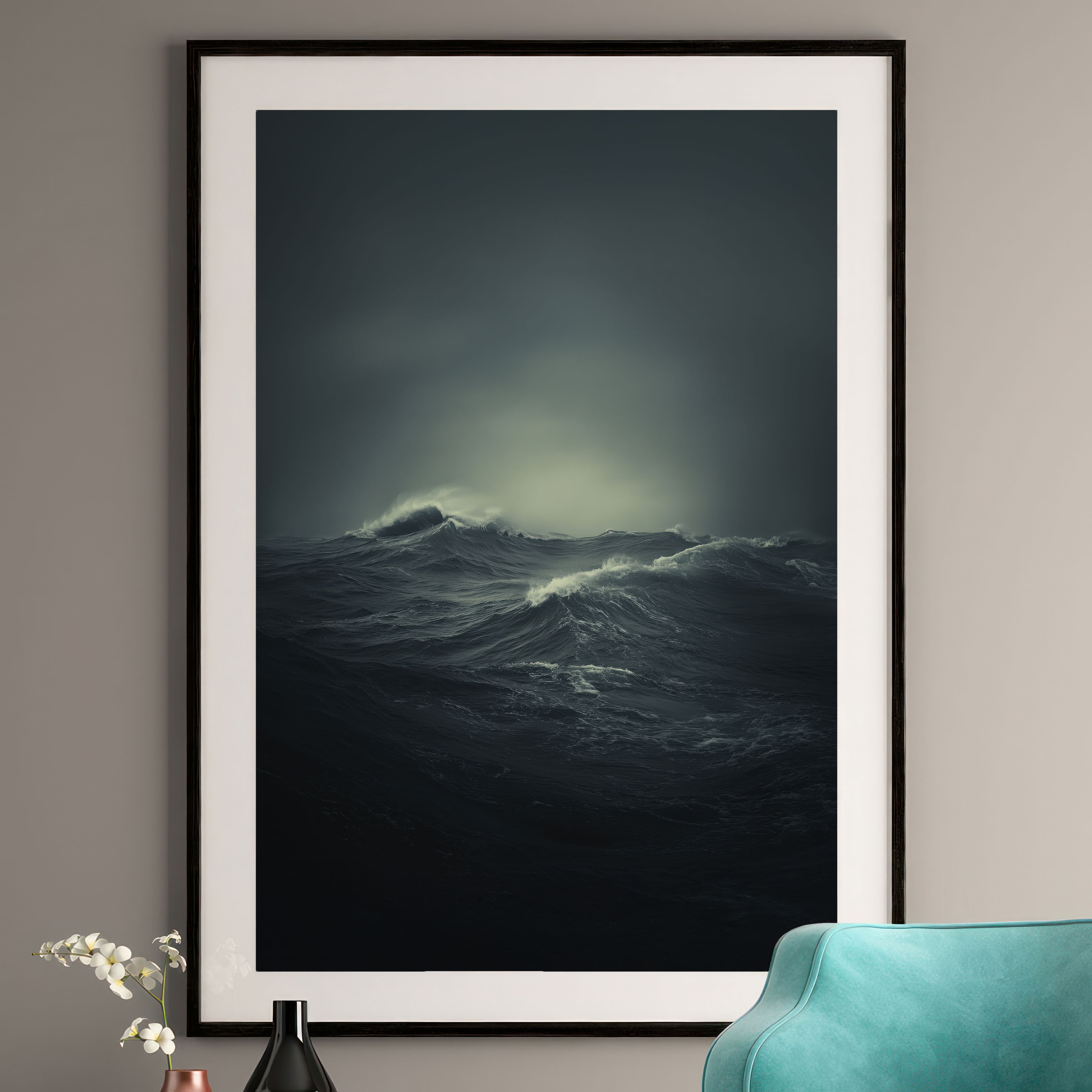 Stormy Seas Art Print - Ocean Waves Wall Art