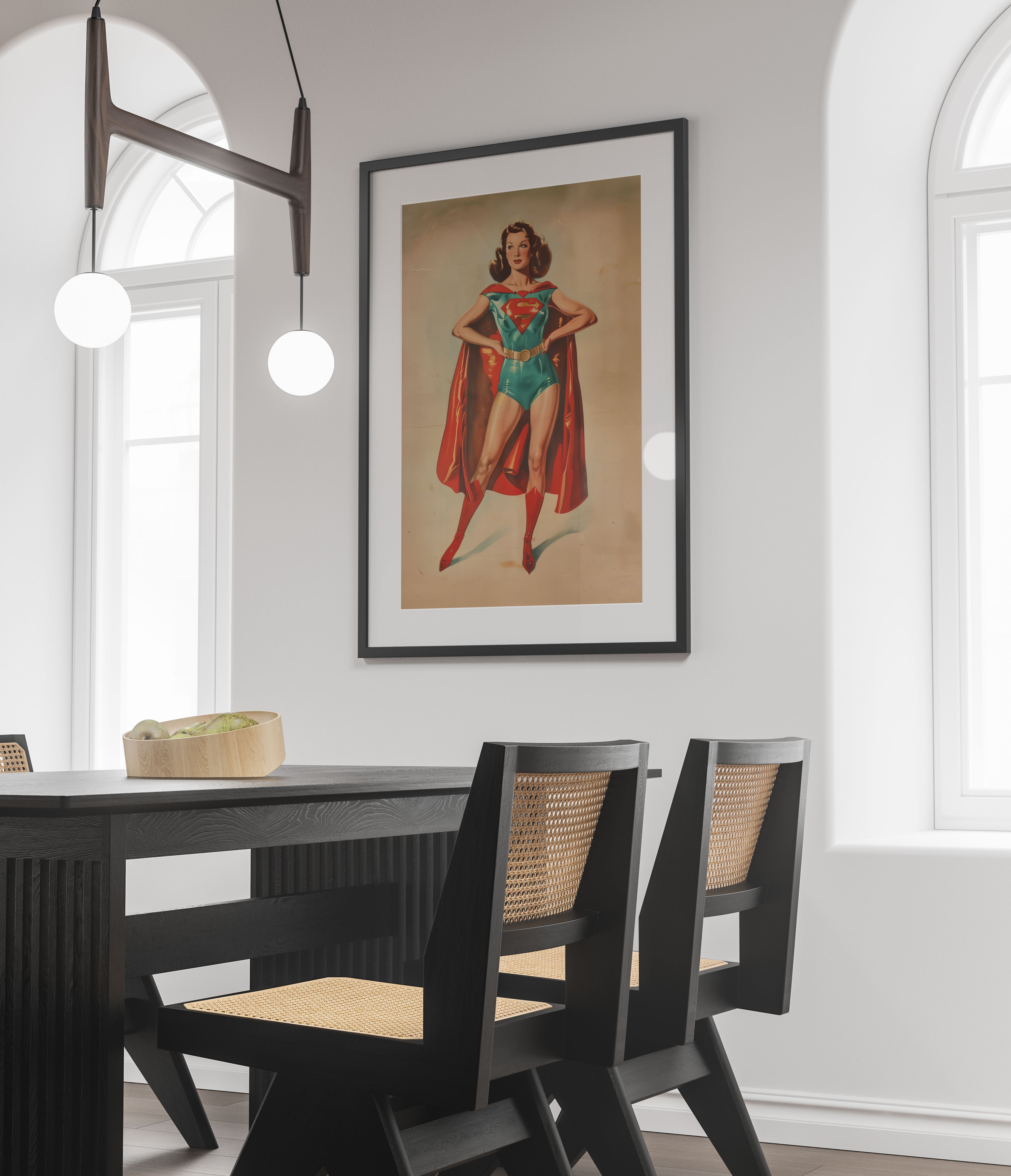 Superwoman Art Print - Vintage Pop Art Decor