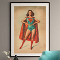 Superwoman Art Print - Vintage Pop Art Decor