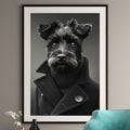 Schnauzer Art Print -  Sophisticated Dog in Turtleneck