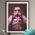 Stormtrooper Love Art Print – Pink Star Wars Decor