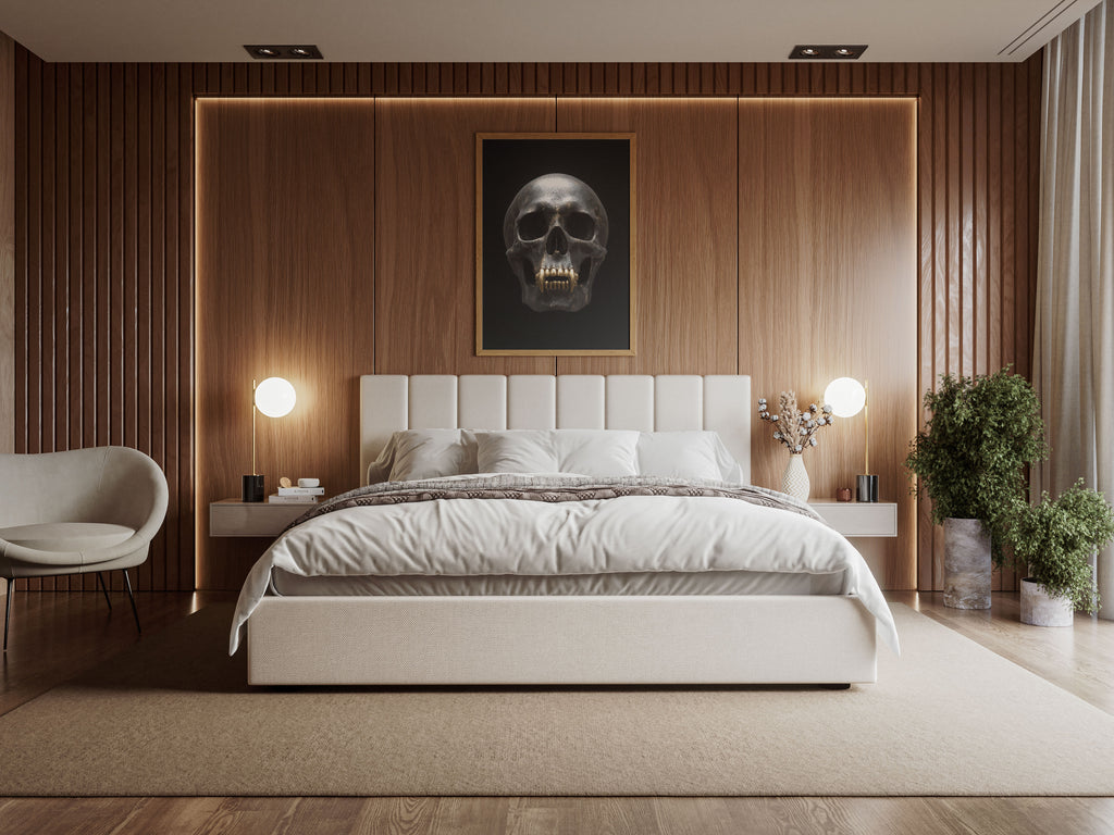 Vampire Skull Art Print - Gothic Wall Art - Dark Luxury Home Decor
