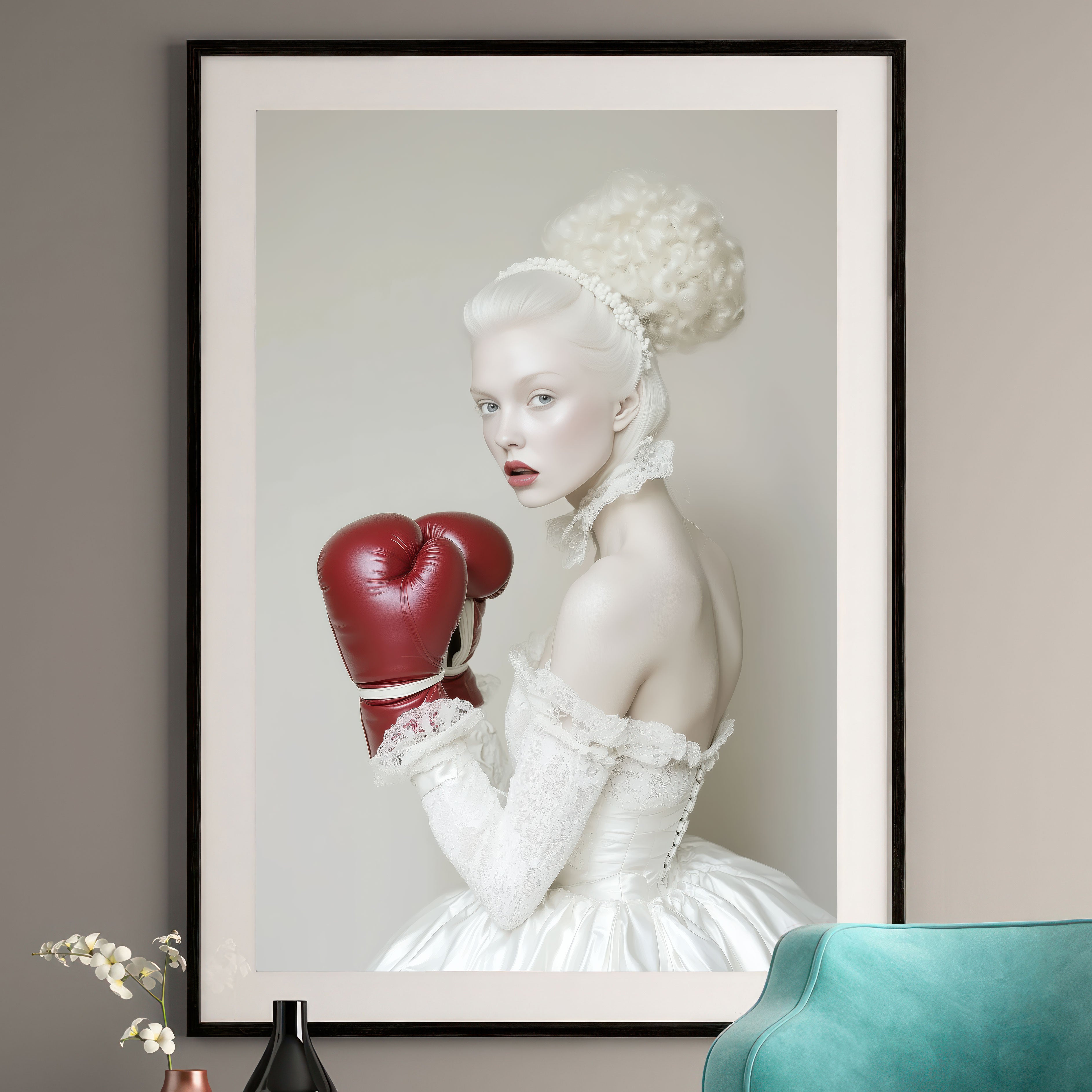 Victorian Boxer Art Print - Feminist Wall Art - Boxer Portrait