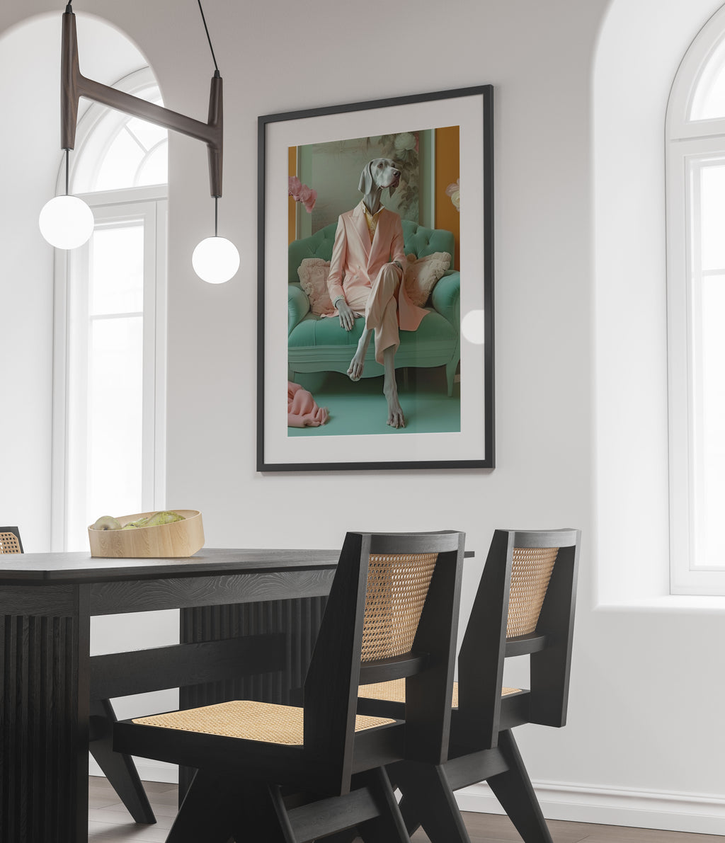 Weimaraner Art Print - Distinguished Dog Portrait