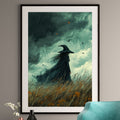 Witch in Storm Fantasy Art Print - Gothic, Witchy, & Occult Home Decor