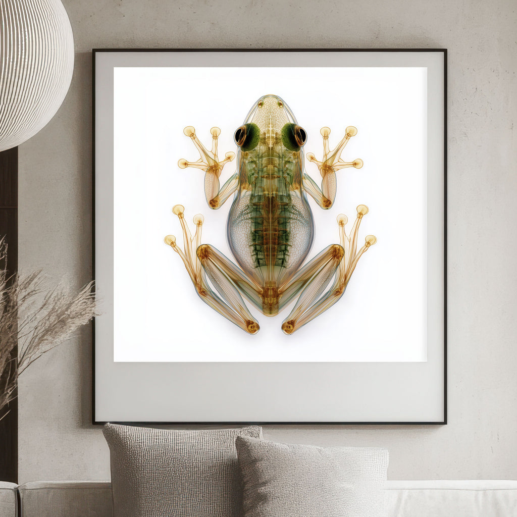 X-Ray Frog Art Print - Animal Skeleton Wall Art