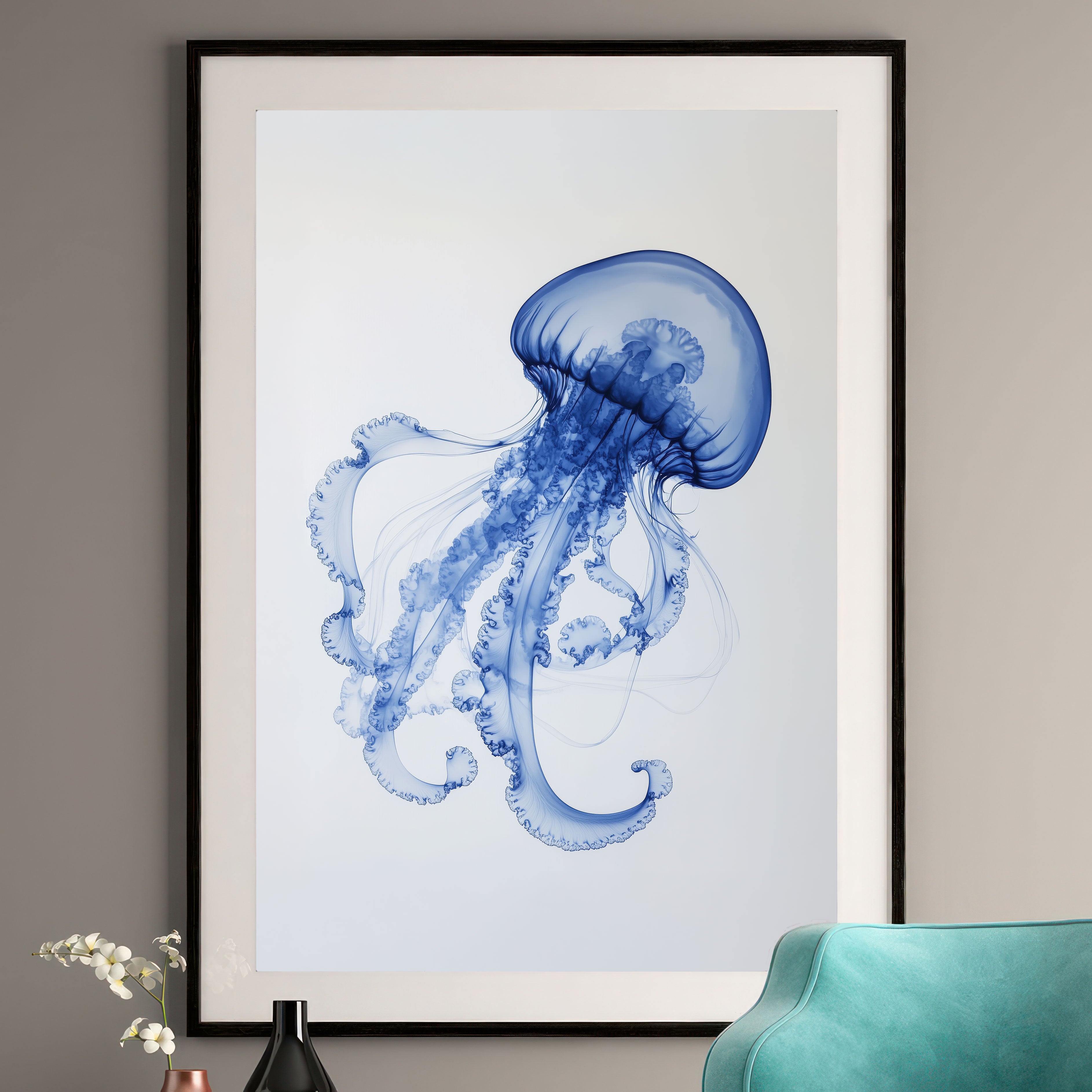 Jellyfish X-Ray Art Print - Ocean Wall Art