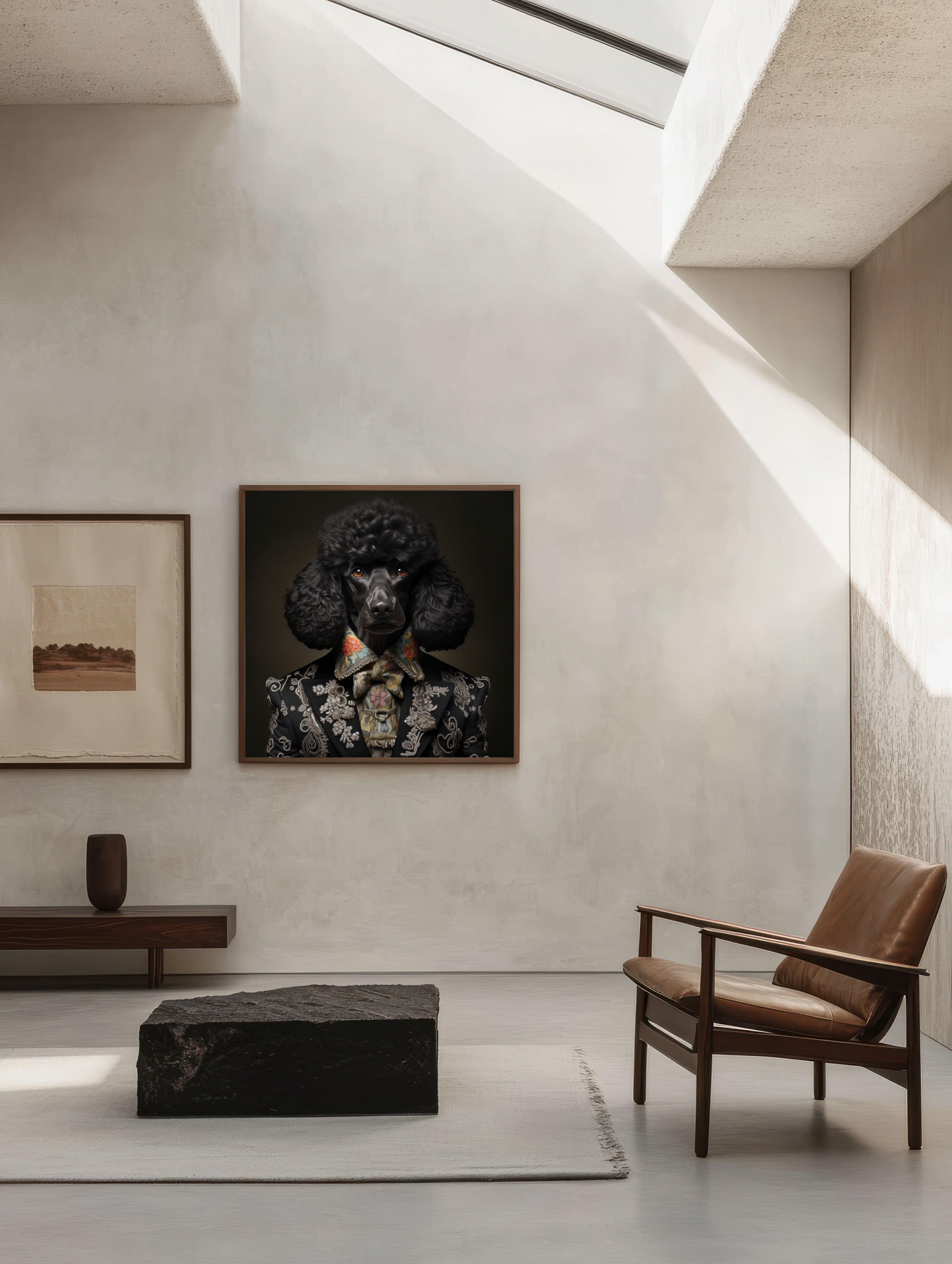 Zorro Black Poodle Art Print - Poodle Wall Art
