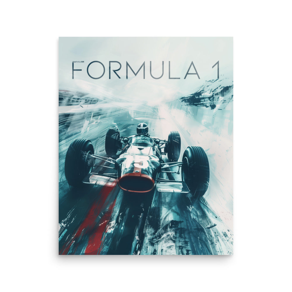 Vintage Formula 1 Art Print - Nostalgic Racing Decor