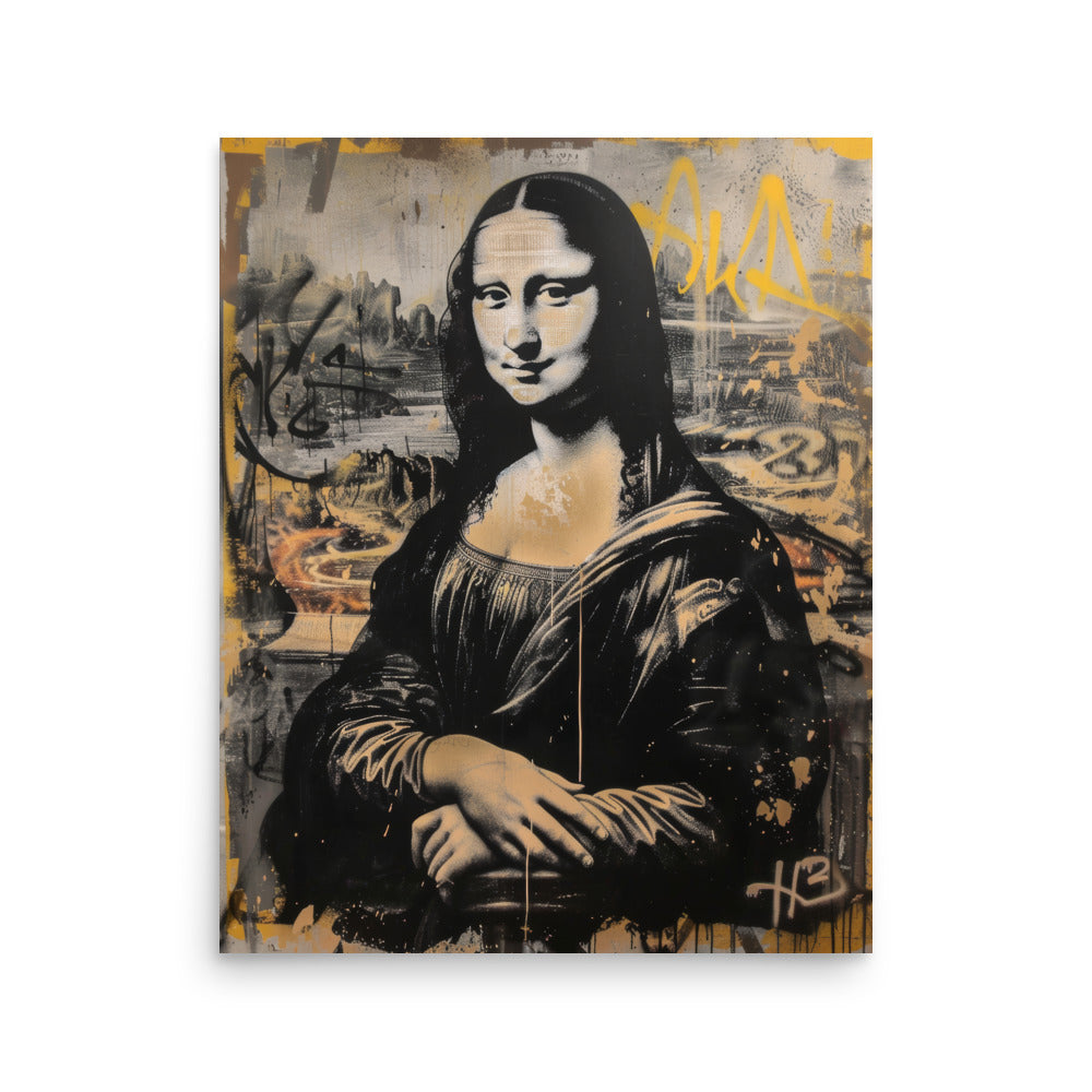Banksy Mona Lisa Print - Graffiti Art - Street Art Decor