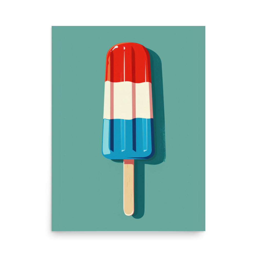 Retro Popsicle Art Print - Vintage Americana Wall Art