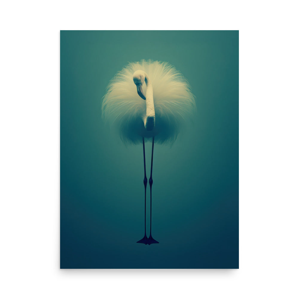 Elegant Flamingo Art Print - Minimalist Bird Wall Art