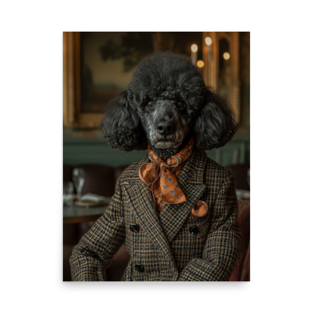 Black Poodle Art Print -  Sophisticated Dog Wall Art