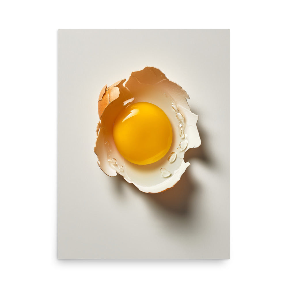 Minimalist Egg Art Print - Kitchen Wall Decor