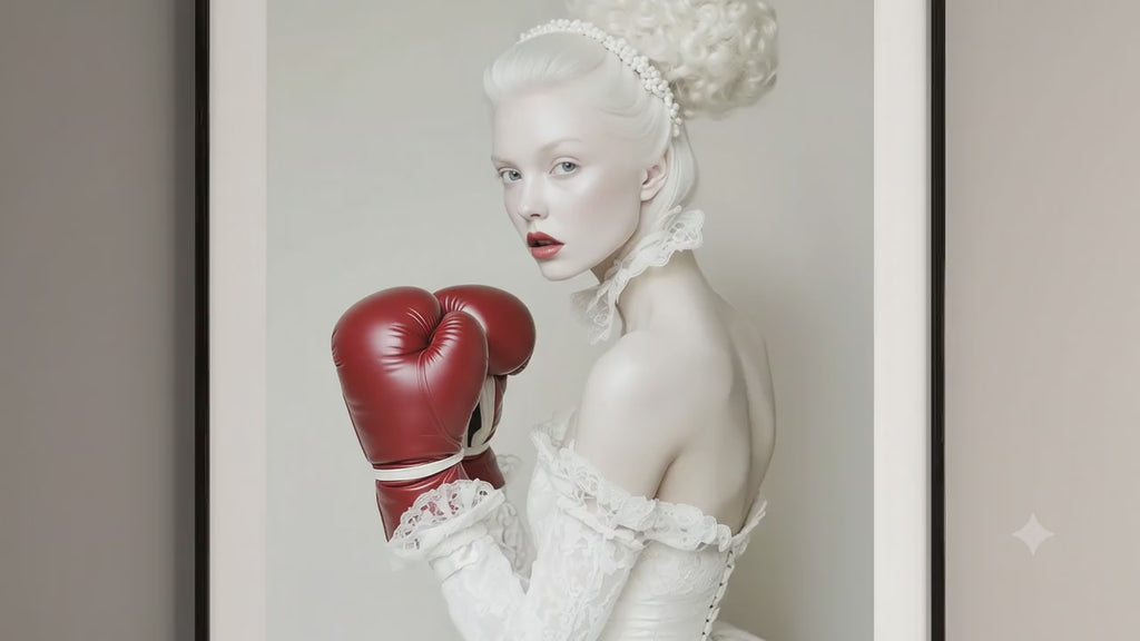 Victorian Boxer Art Print - Feminist Wall Art - Boxer Portrait